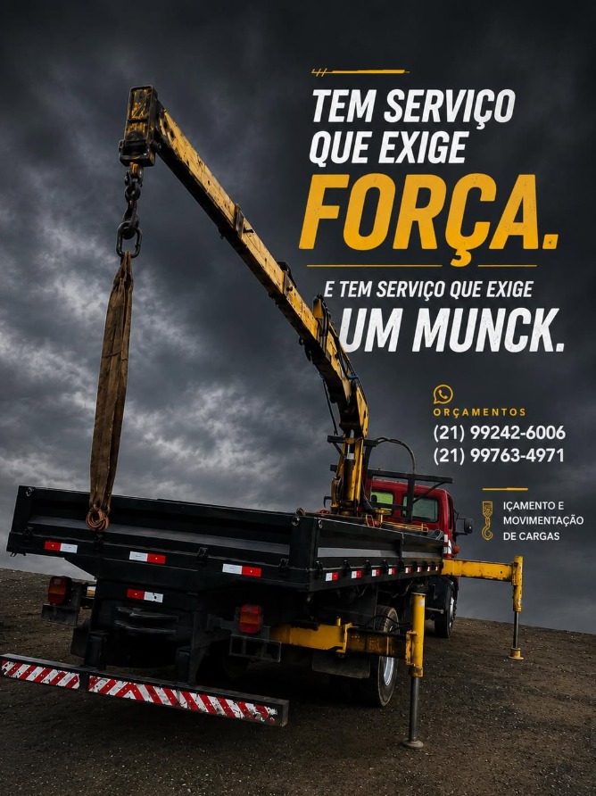 Munck Nova Esperança - Serviço de içamento